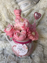 Load image into Gallery viewer, Pink Talavera mug candle bouquet