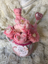 Load image into Gallery viewer, Pink Talavera mug candle bouquet
