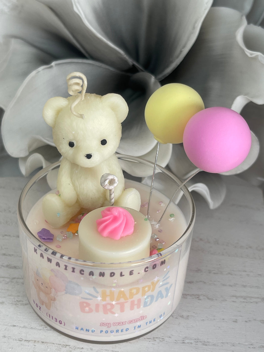 Birthday Bear candle