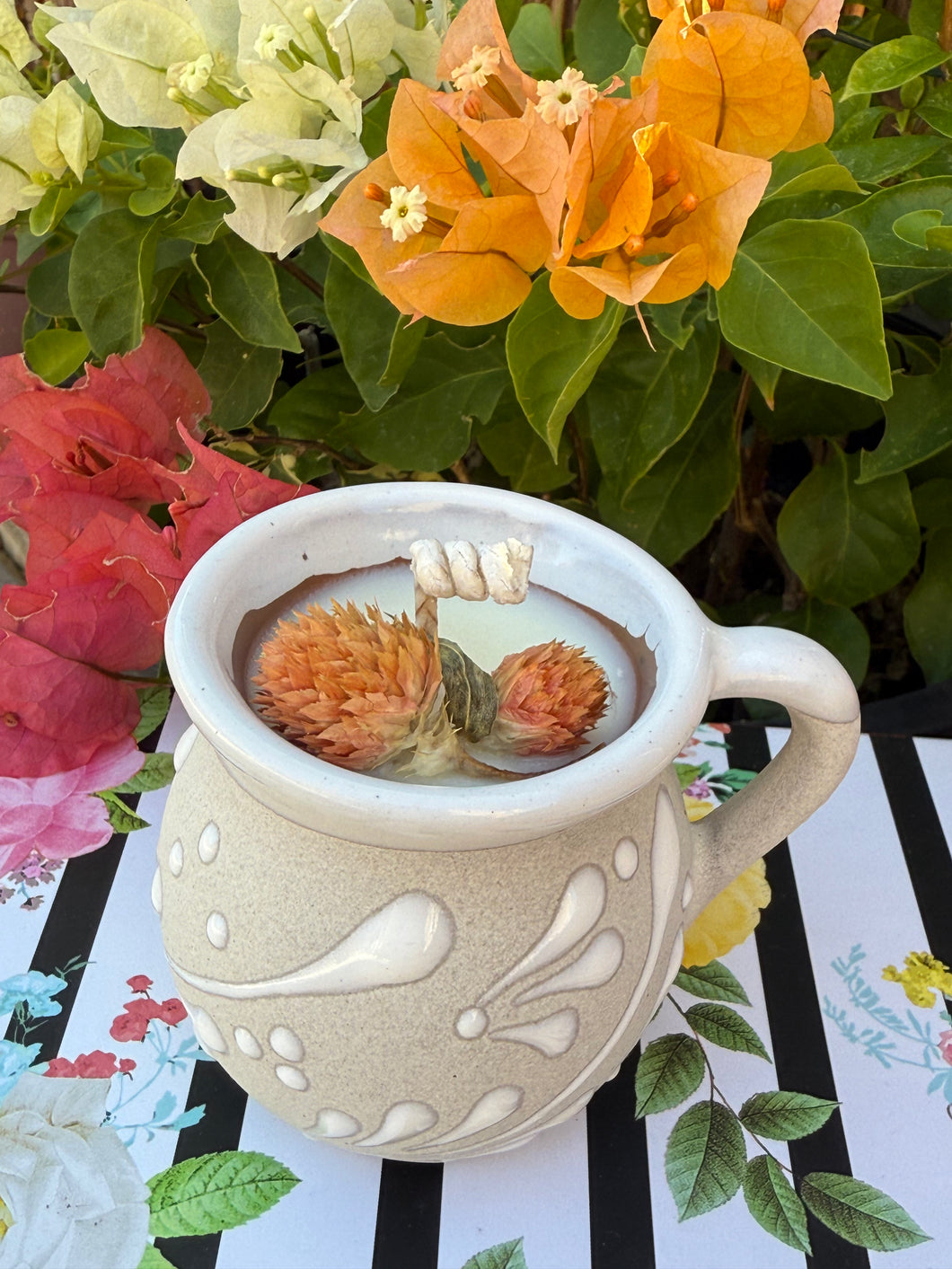 Día floral candle