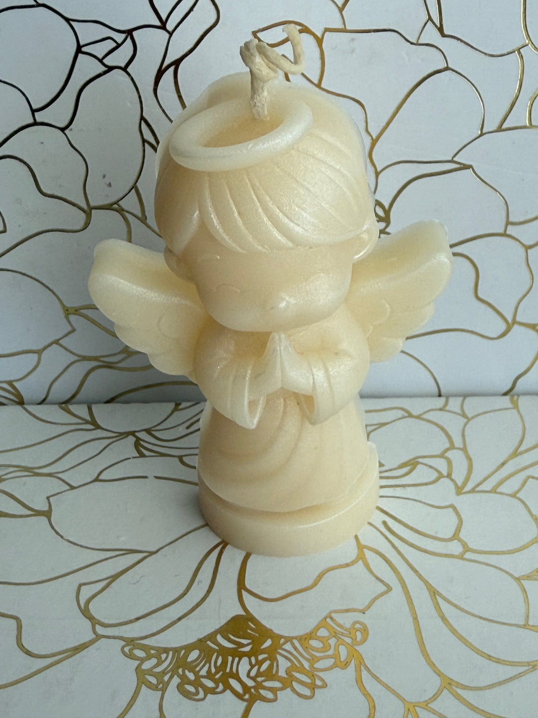 Angel pillar candle