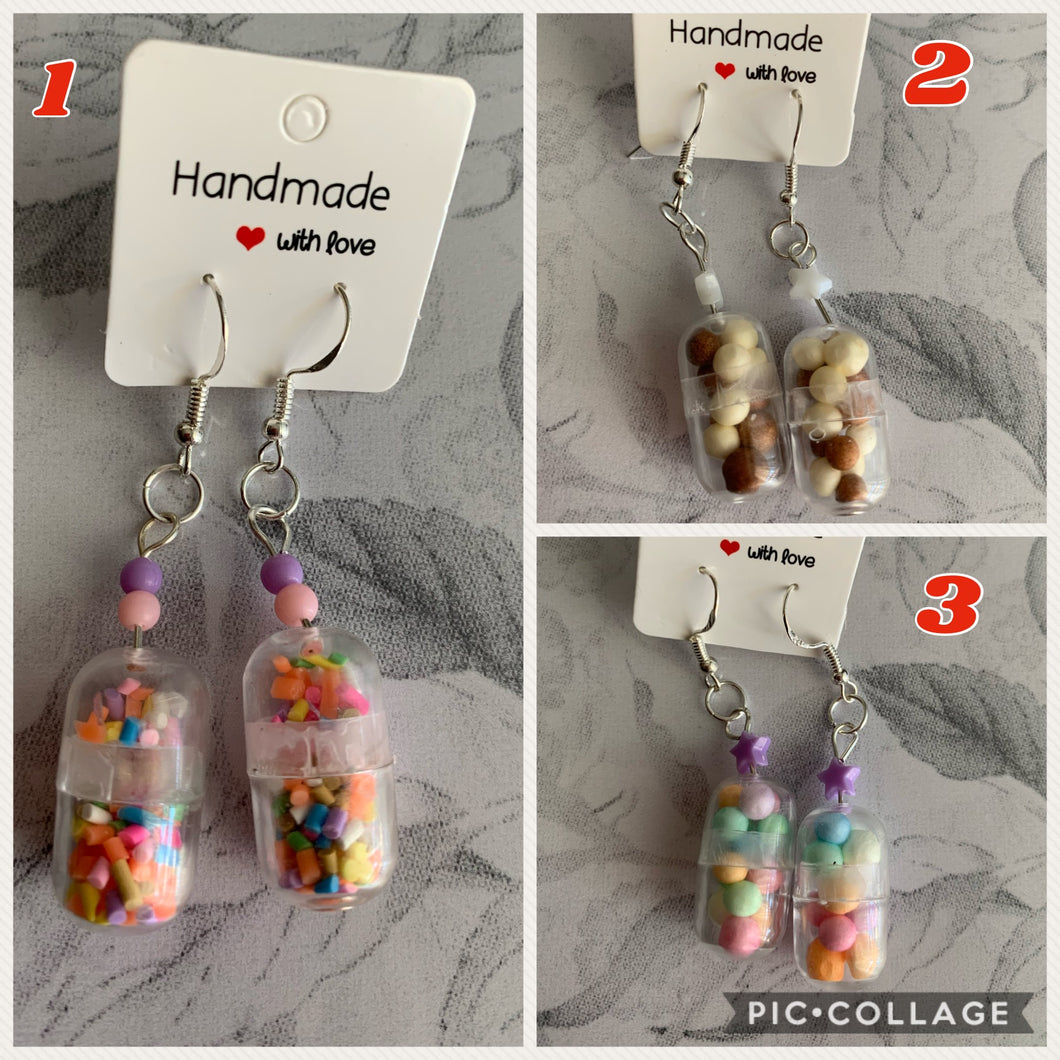 Kawaii Pill Earrings