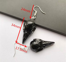 Load image into Gallery viewer, Skull Bird Earrings Punk
