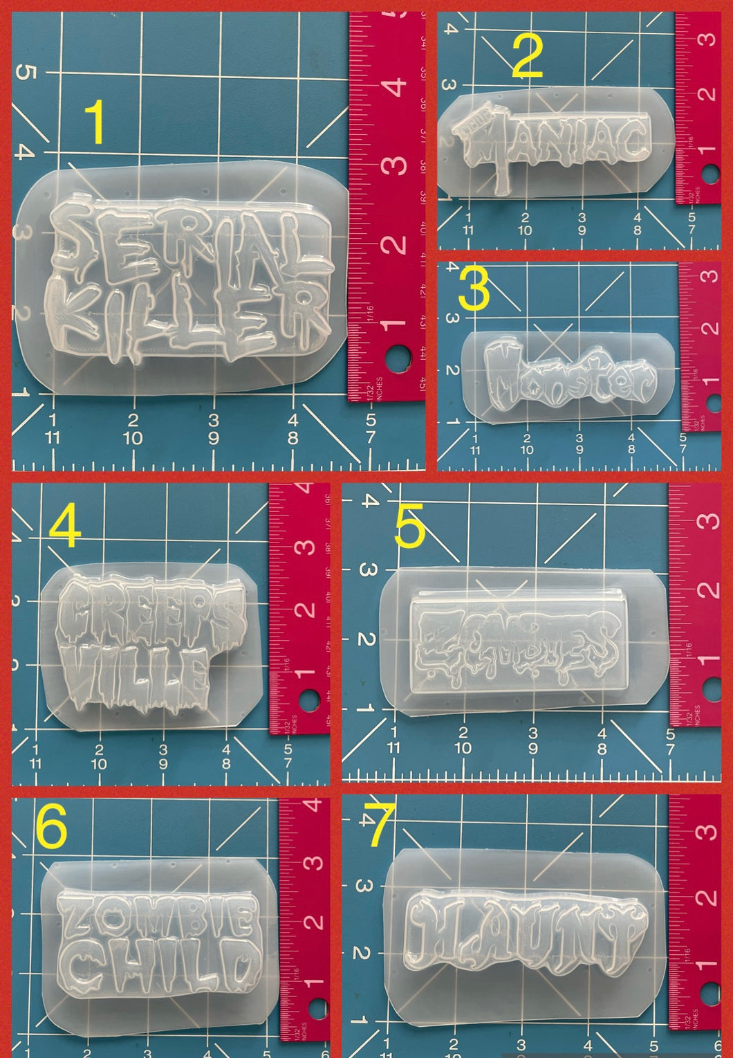 Horror word molds